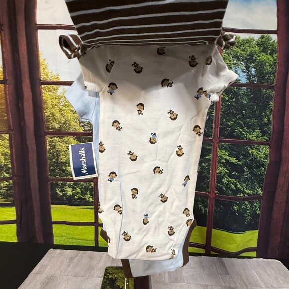 NWT Carter's 3-6 months Boys 3 short sleeve bodysuits - Monkey - Picture 6 of 9